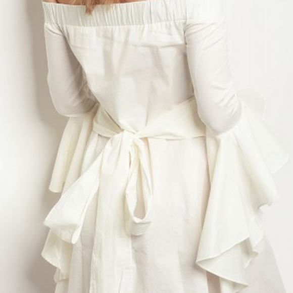 OFF SHOULDER POPLIN DRESS @LAST ONE - Picture 4 of 4